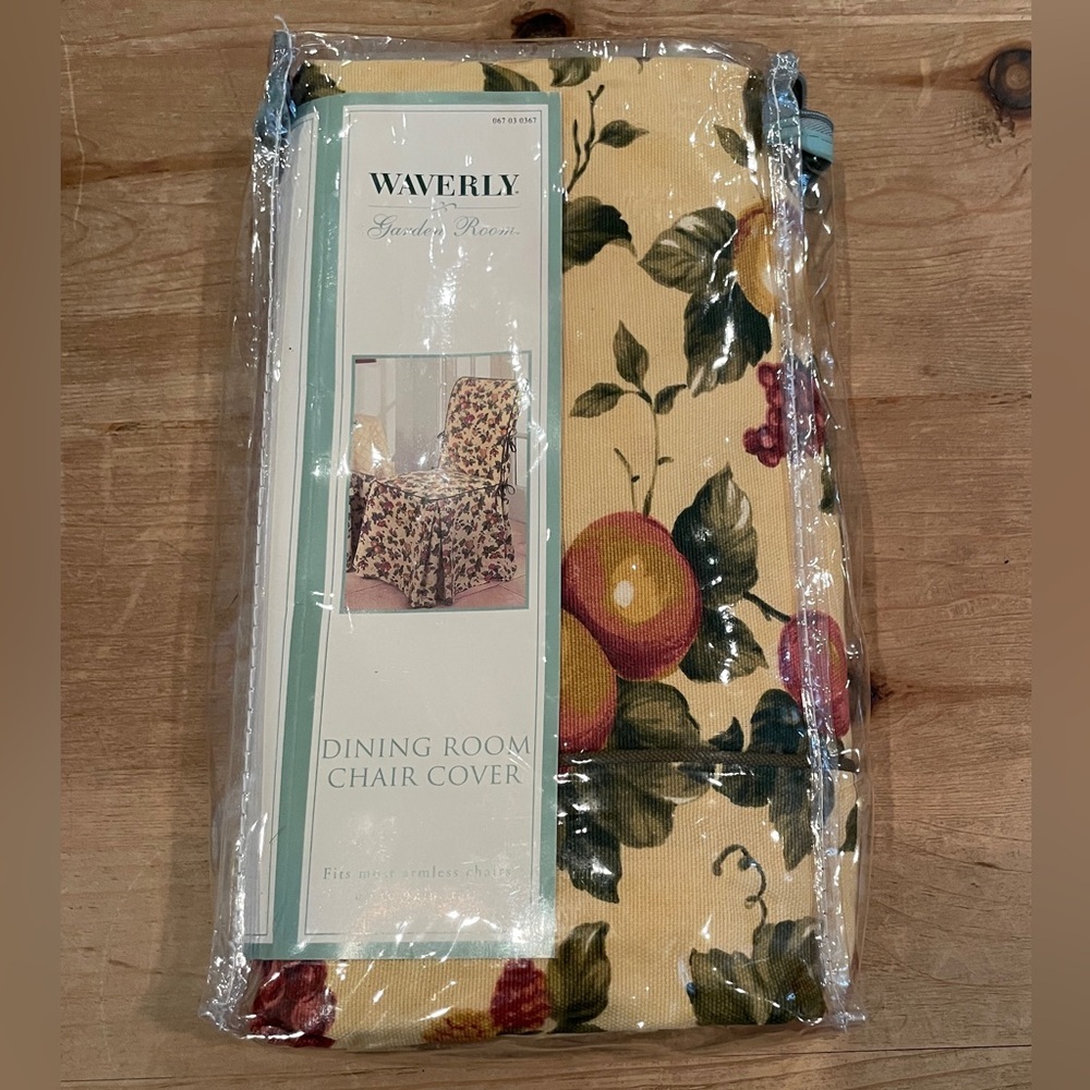 NWT Waverly Garden Room Manor fruit leaf 💯 cotton duck Dining Room Chair Cover